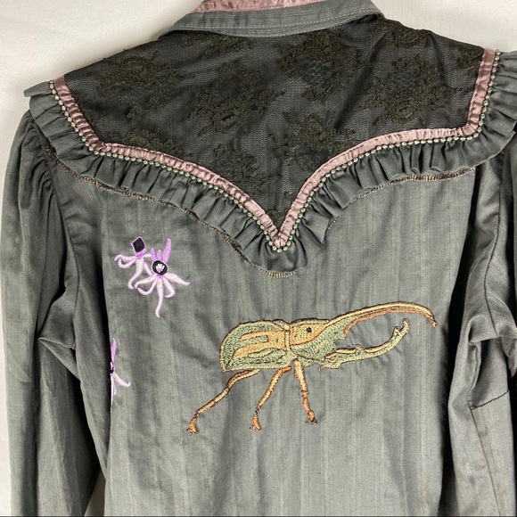 NEW Chatav Ectabit Gray Handmade Western Style Top - Picture 4 of 7